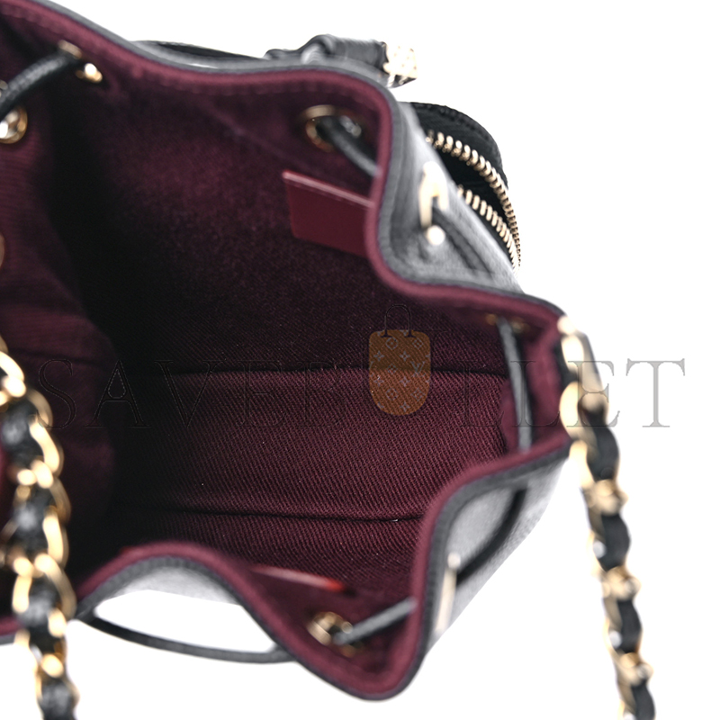 Ch*el caviar quilted mini cc pocket bucket bag black ap2913 (11*10*4cm)